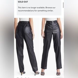 NWT Vero Moda straight leg leather pants